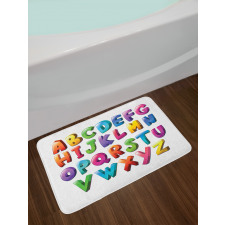 Gradient Colors Graffiti Bath Mat