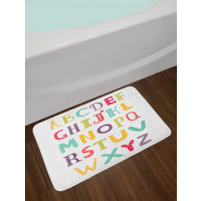 Colorful Education Content Bath Mat