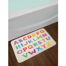 Watercolor Educational Bath Mat