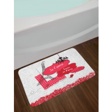 Je T'aime in Paris Bath Mat