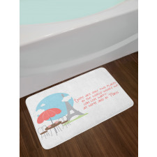 Scenery and Lettering Bath Mat