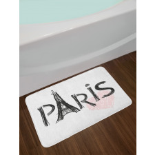 Pastel Tone Heart Bath Mat