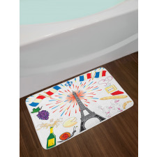 Parisian Party Items Bath Mat