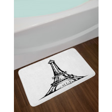 Monochrome Landmark Bath Mat