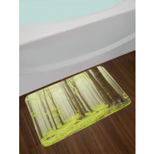 Misty Beech Forest Photo Bath Mat