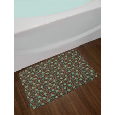 Night Birds Berries Art Bath Mat