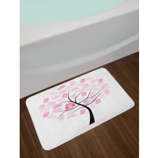 Tree with Fingerprints Bath Mat