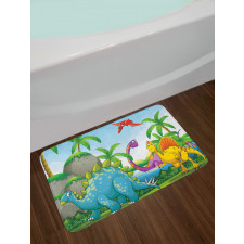 Dinosaurs in the Jungle Bath Mat