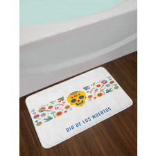 Skull Flora Bath Mat