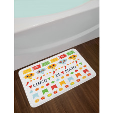 Mexico Folk Concept Bath Mat