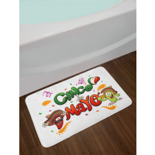 Mexican Cartoon Bath Mat