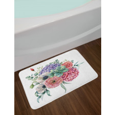 Hydrangeas Bouquet Bath Mat