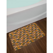 Rounds in Earth Tones Bath Mat