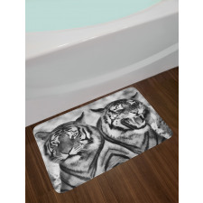 Aggressive Wild Tiger Bath Mat