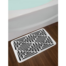 Monochromatic Stripes Art Bath Mat