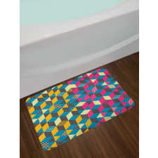 Modern Colorful Blocks Bath Mat