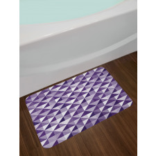 Monochrome Style Triangles Bath Mat