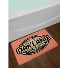 Calligraphic Stamp Design Bath Mat