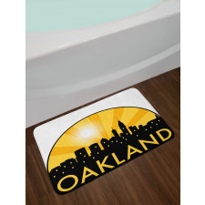 Sunburst Effect Buildings Bath Mat