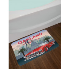 Car with a City on the Back Bath Mat