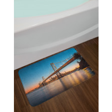 San Francisco Skyline View Bath Mat