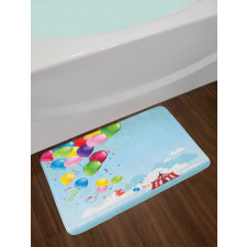 Carnival Tent Balloons Bath Mat