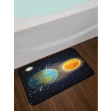 Day and Night Cycle Earth Bath Mat