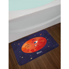 Mars Cartoon Character Bath Mat