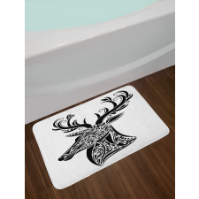 Deer Animal Tattoo Bath Mat