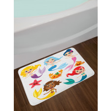 Mermaids Sea Friends Bath Mat