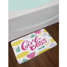 Feminism Calligraphy Art Bath Mat