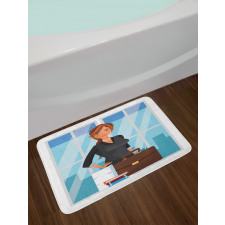 Businesswoman at Office Bath Mat