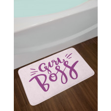 Motivational Feminine Art Bath Mat