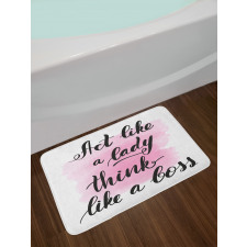 Act Like a Lady Lettering Bath Mat