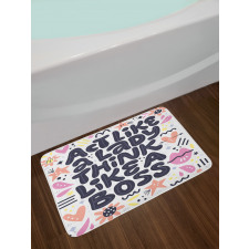 Text Bath Mat