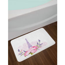 Spring Flora Eiffel Tower Bath Mat