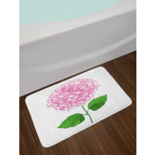 Hand Drawn Pink Petals Bath Mat