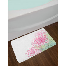 Grunge Paint Art Flowers Bath Mat