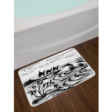 Sketchy Camel Caravan Bath Mat