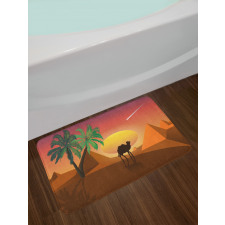 Camels Pyramids and Palms Bath Mat