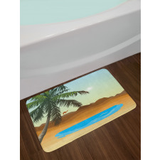 Tree and a Camel Far Away Bath Mat