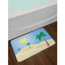 Palm Trees and a Sunny Sky Bath Mat