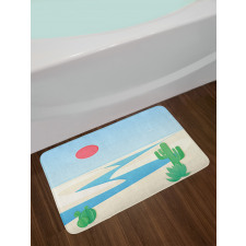 Desert Safari Cactus Plants Bath Mat