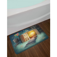 Magic Book and Animals Bath Mat