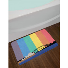 Sydney Building on Rainbow Bath Mat