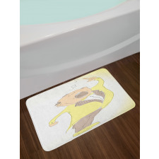 Singing Man Pastel Sketch Bath Mat