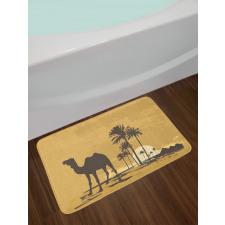 Camel and Palm Trees Sunset Bath Mat