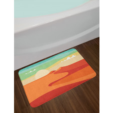 Abstract Desert and Sky Art Bath Mat