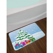 Presents Under a Tree Bath Mat