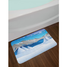 Mountainous Scenery Bath Mat